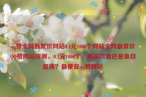 qq赞全网最低价网站0.1元1000个网站全网最低价QQ赞网站评测，0.1元1000个，真实可靠还是鱼目混珠？最便宜qq赞网站