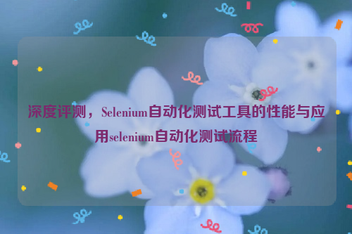 深度评测，Selenium自动化测试工具的性能与应用selenium自动化测试流程