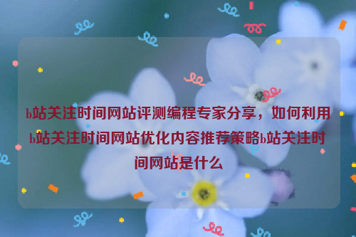 b站关注时间网站评测编程专家分享，如何利用b站关注时间网站优化内容推荐策略b站关注时间网站是什么