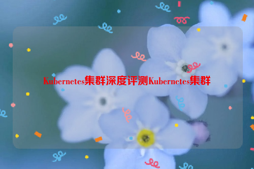 Kubernetes集群深度评测Kubernetes集群