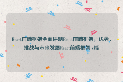 React前端框架全面评测React前端框架，优势、挑战与未来发展React前端框架 c端