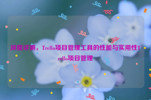 深度评测，Trello项目管理工具的性能与实用性Trello项目管理