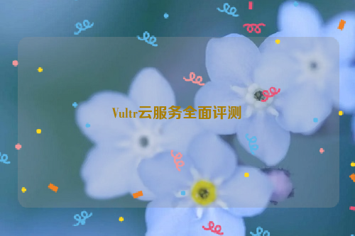 Vultr云服务全面评测