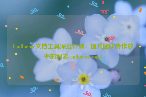 Confluence文档工具深度评测，提升团队协作效率的利器confluence word