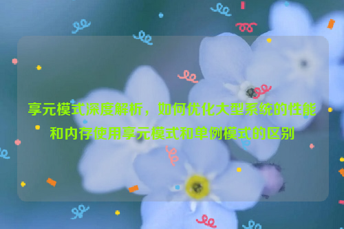 享元模式深度解析，如何优化大型系统的性能和内存使用享元模式和单例模式的区别