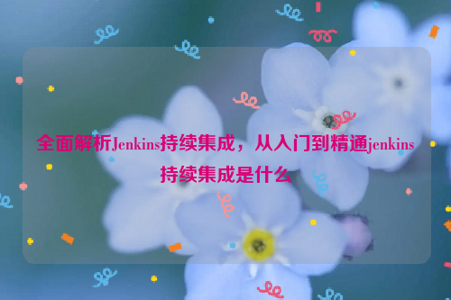 全面解析Jenkins持续集成，从入门到精通jenkins持续集成是什么