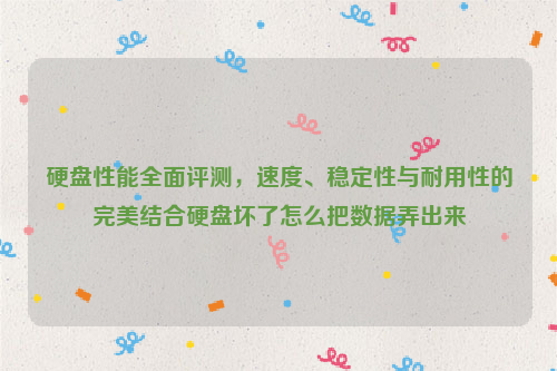 硬盘性能全面评测，速度、稳定性与耐用性的完美结合硬盘坏了怎么把数据弄出来