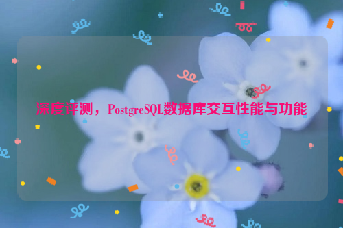 深度评测，PostgreSQL数据库交互性能与功能