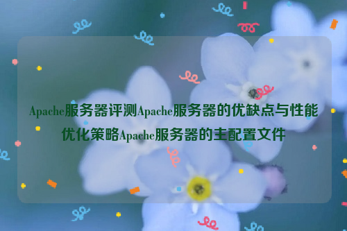 Apache服务器评测Apache服务器的优缺点与性能优化策略Apache服务器的主配置文件