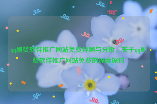 qq刷赞软件推广网站免费评测与分析，关于qq刷赞软件推广网站免费的深度探讨