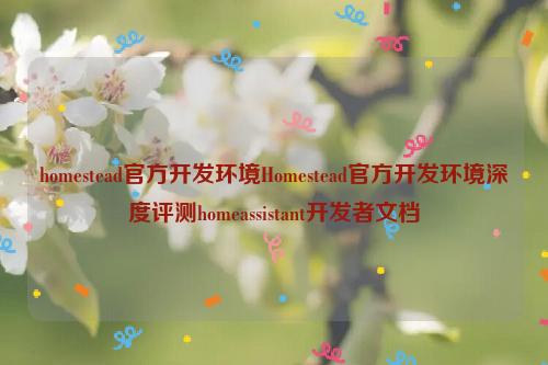 homestead官方开发环境Homestead官方开发环境深度评测homeassistant开发者文档