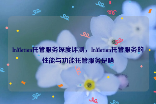 InMotion托管服务深度评测，InMotion托管服务的性能与功能托管服务是啥