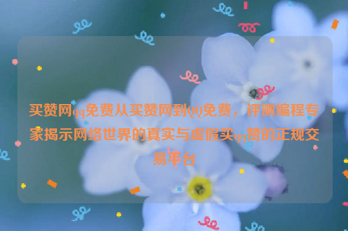 买赞网qq免费从买赞网到QQ免费，评测编程专家揭示网络世界的真实与虚假买qq赞的正规交易平台