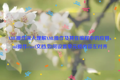 XML操作深入理解XML操作及其在编程中的应用xml操作excel文档,如何设置单元格内容左对齐