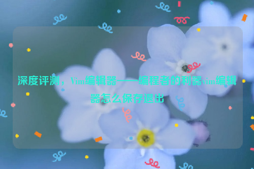 深度评测，Vim编辑器——编程者的利器vim编辑器怎么保存退出