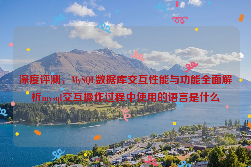 深度评测，MySQL数据库交互性能与功能全面解析mysql交互操作过程中使用的语言是什么