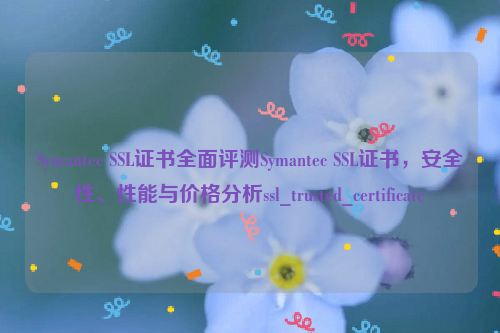 Symantec SSL证书全面评测Symantec SSL证书，安全性、性能与价格分析ssl_trusted_certificate