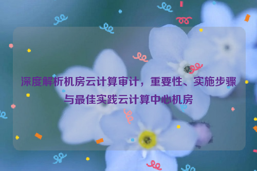 深度解析机房云计算审计，重要性、实施步骤与最佳实践云计算中心机房